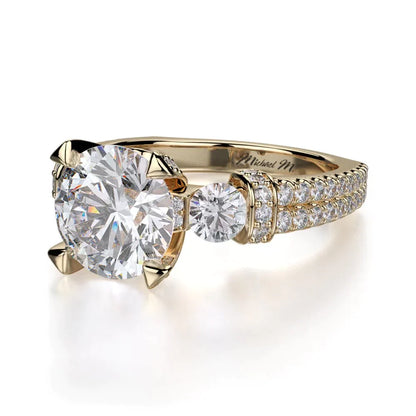 Michael M Prong Round Engagement Ring