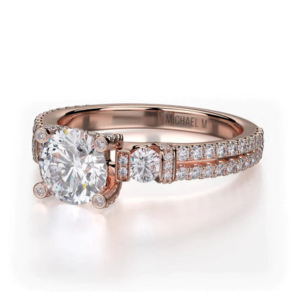 Michael M Channel Round Engagement Ring