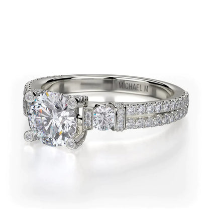 Michael M Channel Round Engagement Ring
