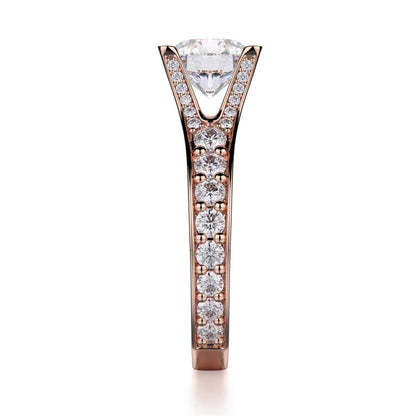 Michael M Pave Round Engagement Ring