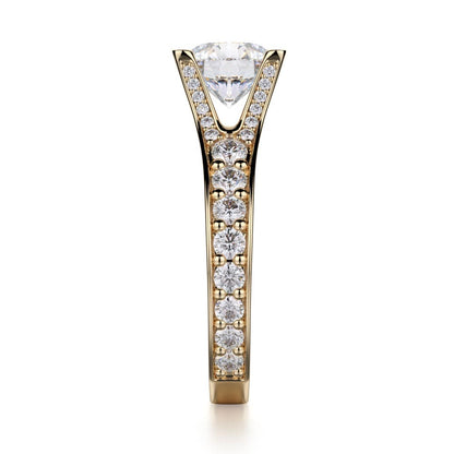 Michael M Pave Round Engagement Ring
