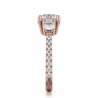 Michael M Prong Round Engagement Ring