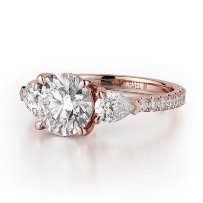 Michael M Prong Round Engagement Ring