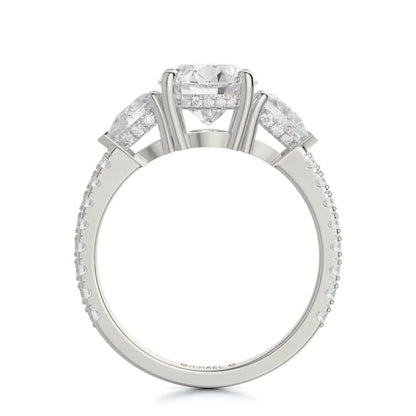 Michael M Prong Round Engagement Ring
