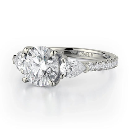Michael M Prong Round Engagement Ring