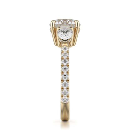 Michael M Prong Round Engagement Ring