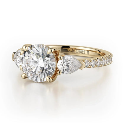 Michael M Prong Round Engagement Ring