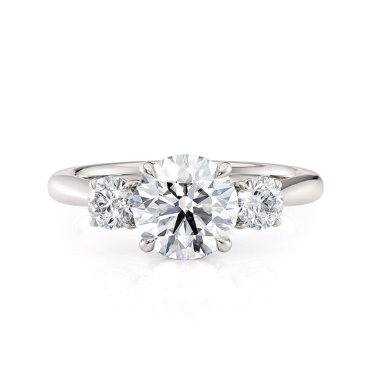 Michael M Three Stone Round Engagement Ring