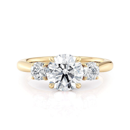 Michael M Three Stone Round Engagement Ring