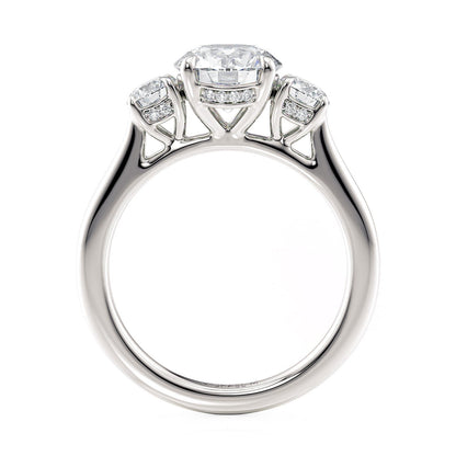 Michael M Three Stone Round Engagement Ring