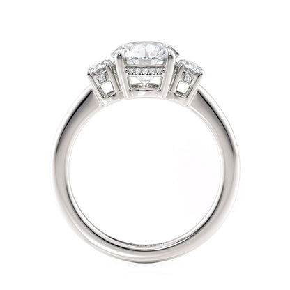 Michael M Three Stone Round Engagement Ring