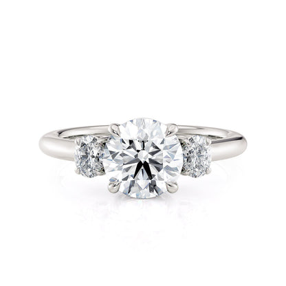 Michael M Three Stone Round Engagement Ring