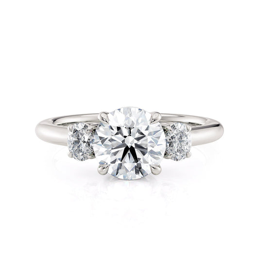 Michael M Three Stone Round Engagement Ring