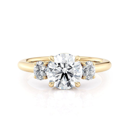 Michael M Three Stone Round Engagement Ring
