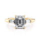 Michael M Three Stone Emerald Engagement Ring