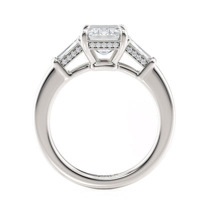 Michael M Three Stone Emerald Engagement Ring