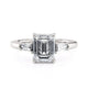 Michael M Three Stone Emerald Engagement Ring
