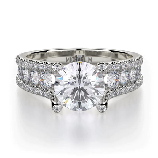MICHAEL M Engagement Rings White Gold Strada R679S-1.5 R679S-1.5WG
