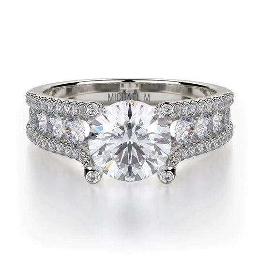 MICHAEL M Engagement Rings White Gold Strada R679S-1.5 R679S-1.5WG
