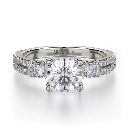 MICHAEL M Engagement Rings White Gold Trinity R502-1 R502-1WG