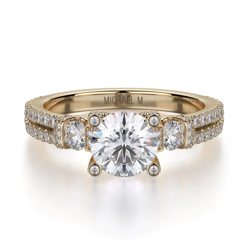 MICHAEL M Engagement Rings Yellow Gold Trinity R502-1 R502-1YG