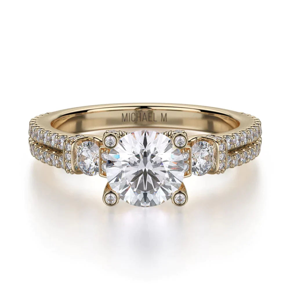 MICHAEL M Engagement Rings Yellow Gold Trinity R502-1 R502-1YG