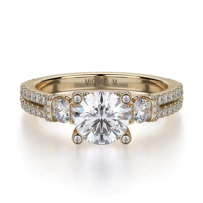 MICHAEL M Engagement Rings Yellow Gold Trinity R502-1 R502-1YG