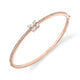 MICHAEL M Fashion Bracelets 18K Rose Gold / Small Montage Single Cluster Bangle