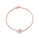 MICHAEL M Fashion Bracelets 18K Rose Gold / Small Montage Single Cluster Chain Bracelet BR541