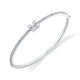 MICHAEL M Fashion Bracelets 18K White Gold / Small Montage Single Cluster Bangle