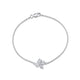 MICHAEL M Fashion Bracelets 18K White Gold / Small Montage Single Cluster Chain Bracelet BR541