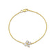 MICHAEL M Fashion Bracelets 18K Yellow Gold / Small Montage Single Cluster Chain Bracelet BR541
