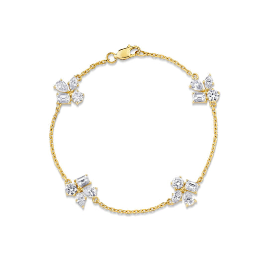 MICHAEL M Fashion Bracelets Montage 4 Cluster Chain Bracelet