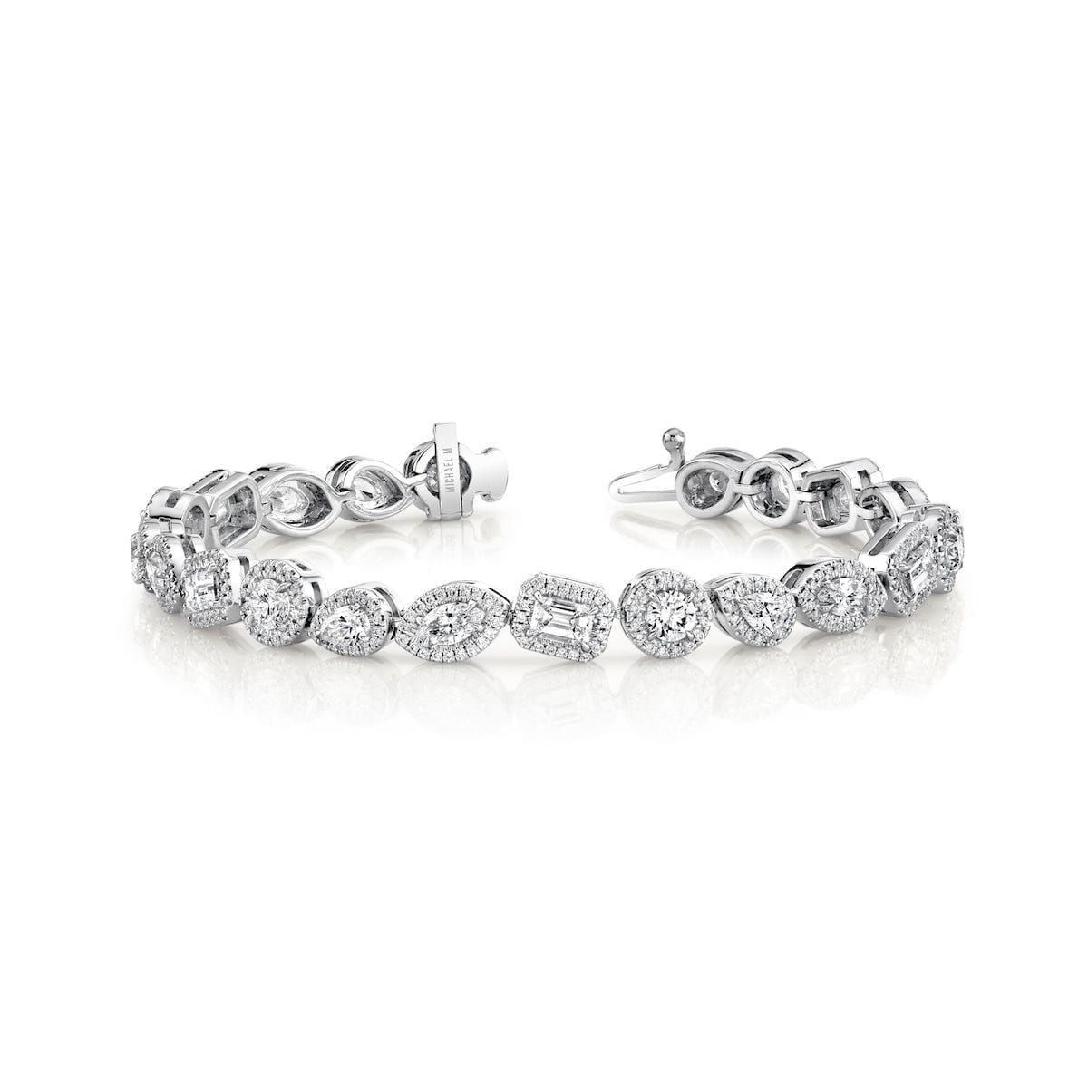 MICHAEL M Fashion Bracelets Montage Cluster Halo Tennis Bracelet