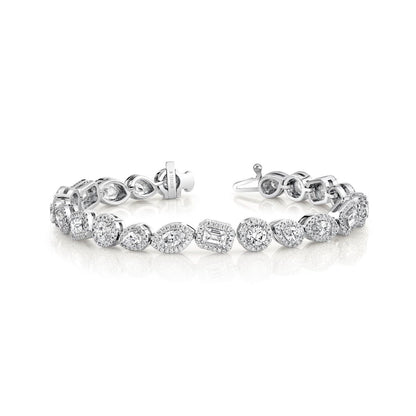 MICHAEL M Fashion Bracelets Montage Cluster Halo Tennis Bracelet