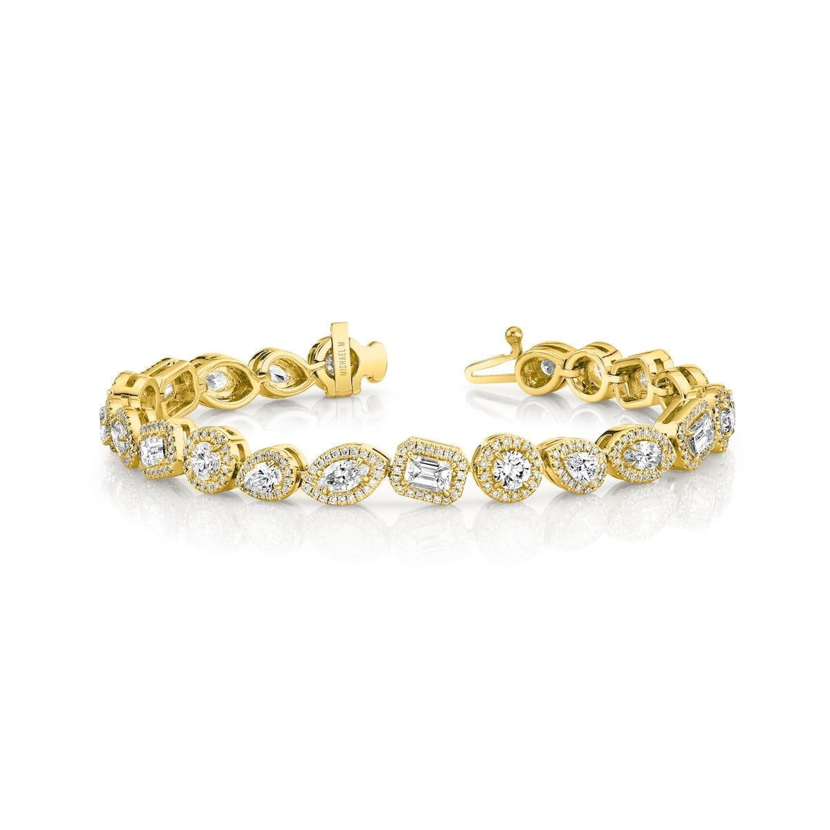 MICHAEL M Fashion Bracelets Montage Cluster Halo Tennis Bracelet