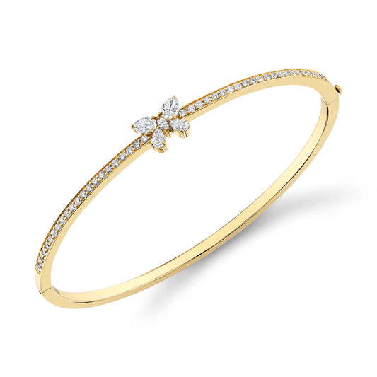 Montage Single Butterfly Bangle with Pavé