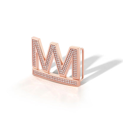 MICHAEL M Fashion Earrings 18K Rose Gold Men's Michael M Logo Belt Buckle BB110