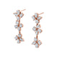 MICHAEL M Fashion Earrings 18K Rose Gold Montage 3 Cluster Drop Earrings ER613