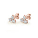MICHAEL M Fashion Earrings 18K Rose Gold Montage 3 Cluster Stud Earrings ER617