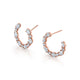 MICHAEL M Fashion Earrings 18K Rose Gold Montage Oval Front-to-Back Hoops ER611