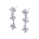 MICHAEL M Fashion Earrings 18K White Gold Montage 3 Cluster Drop Earrings ER613