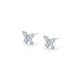 MICHAEL M Fashion Earrings 18K White Gold Montage Butterfly Stud Earrings ER612