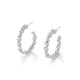 MICHAEL M Fashion Earrings 18K White Gold Montage Petite Hoop Earrings ER610