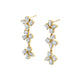 MICHAEL M Fashion Earrings 18K Yellow Gold Montage 3 Cluster Drop Earrings ER613
