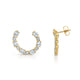 MICHAEL M Fashion Earrings 18K Yellow Gold Montage Oval Front-to-Back Hoops ER611
