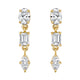 Montage 3 Stone Drop Earrings