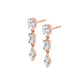 Montage 3 Stone Drop Earrings