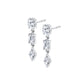 Montage 3 Stone Drop Earrings
