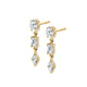 Montage 3 Stone Drop Earrings